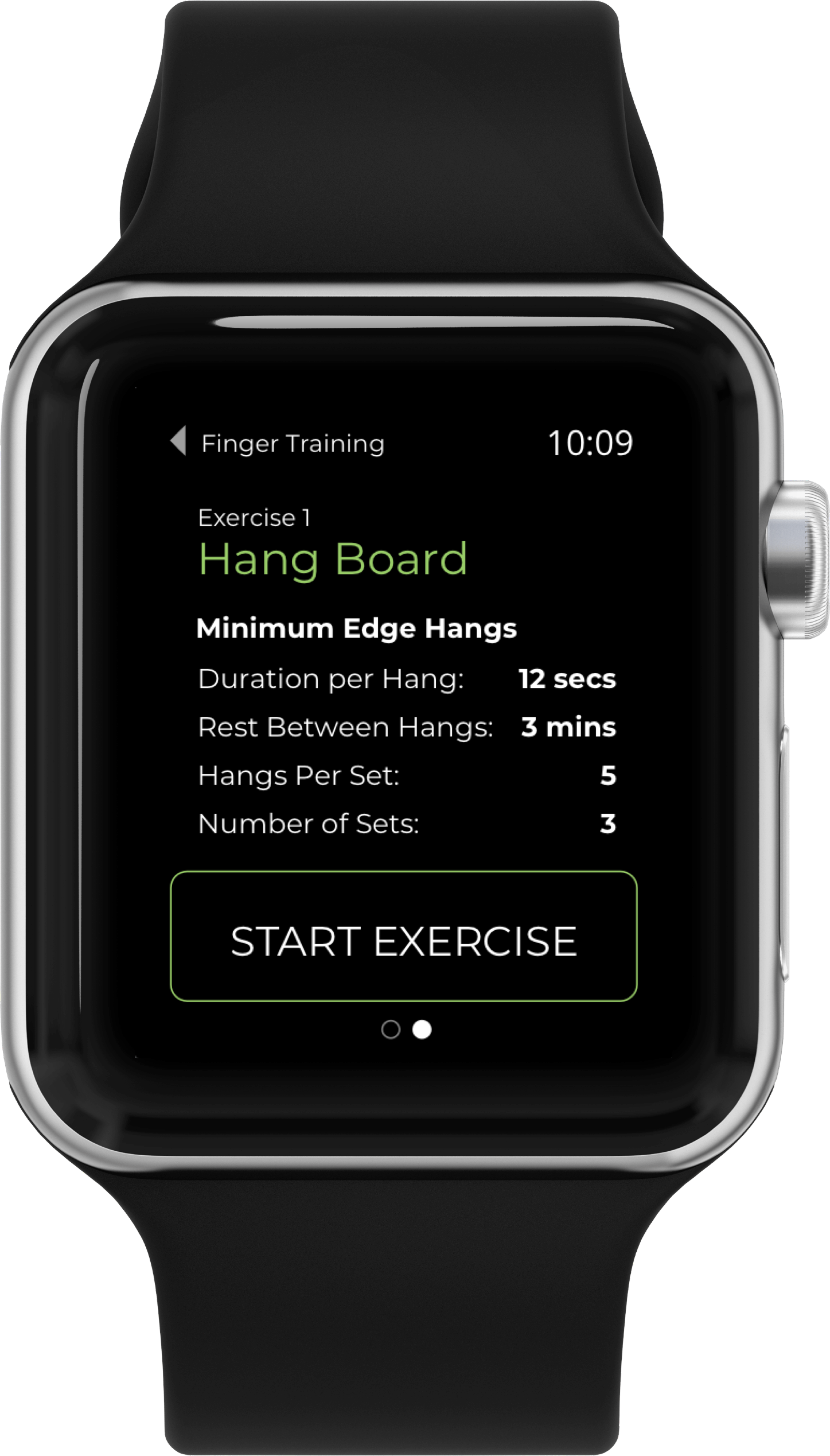 Climber wearable training session details design.