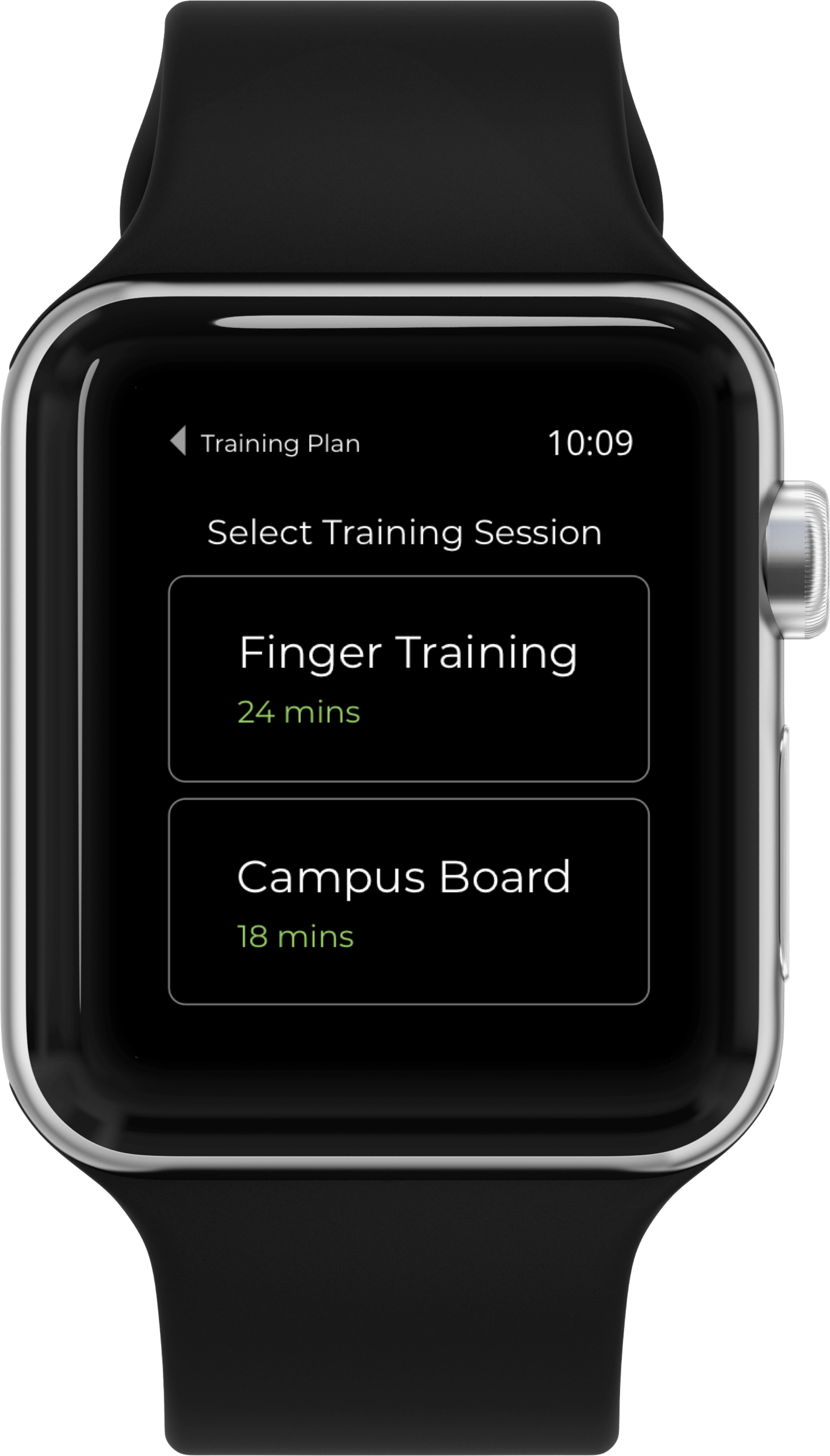 Climber wearable select training session design.